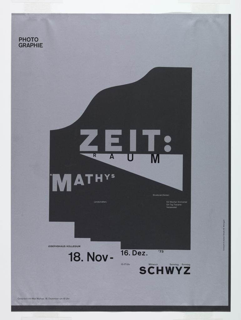 PhotoGraphie Zeit: Raum M. Mathys
