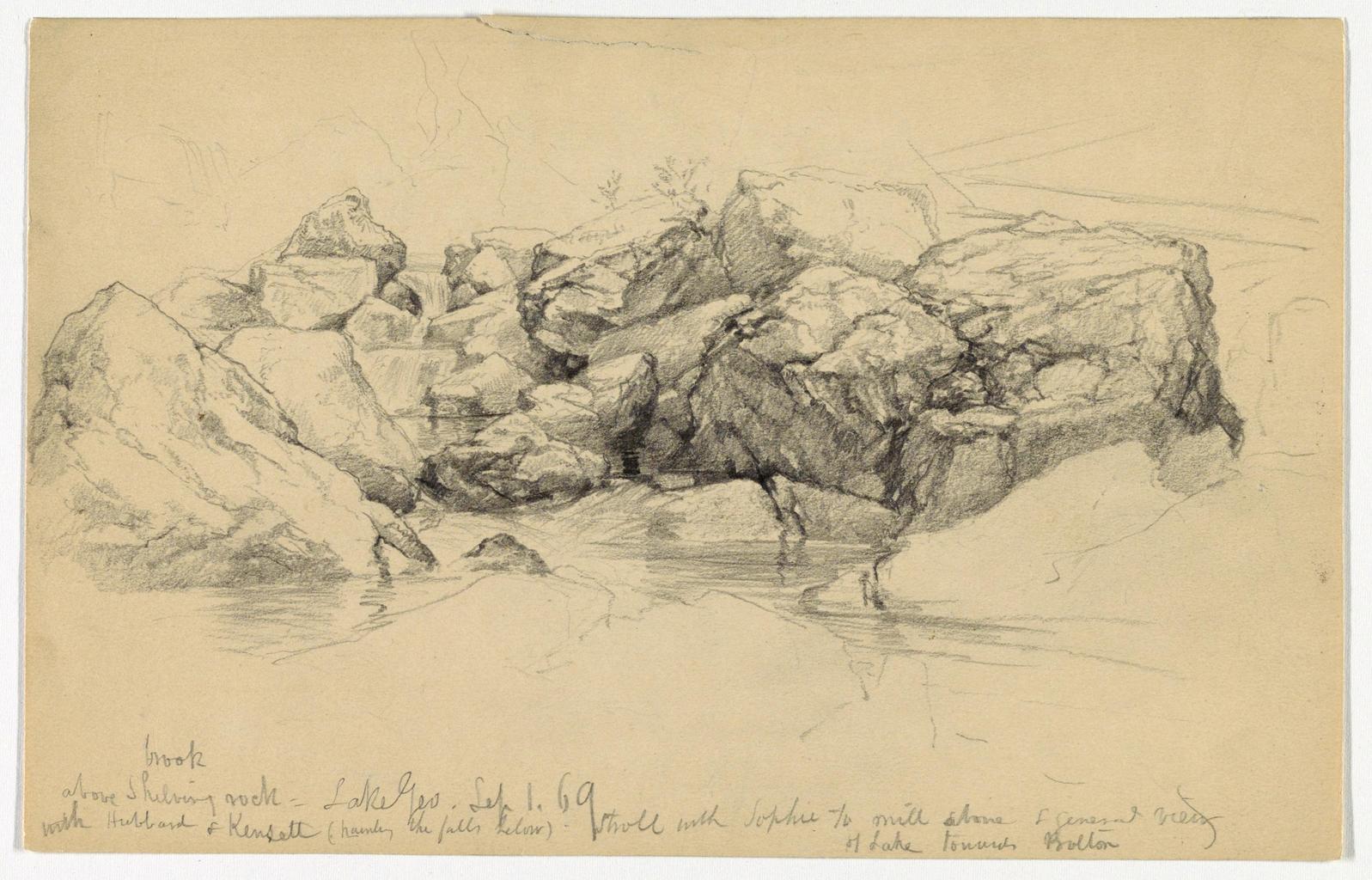 Brook above Shelving Rock, Lake George