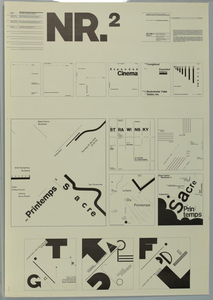 NR.2-Typographic Process, Von Einfachen zu KomplexenTextstrukturen [From Simple to Complex Text Structures], from the School of Design, Basel