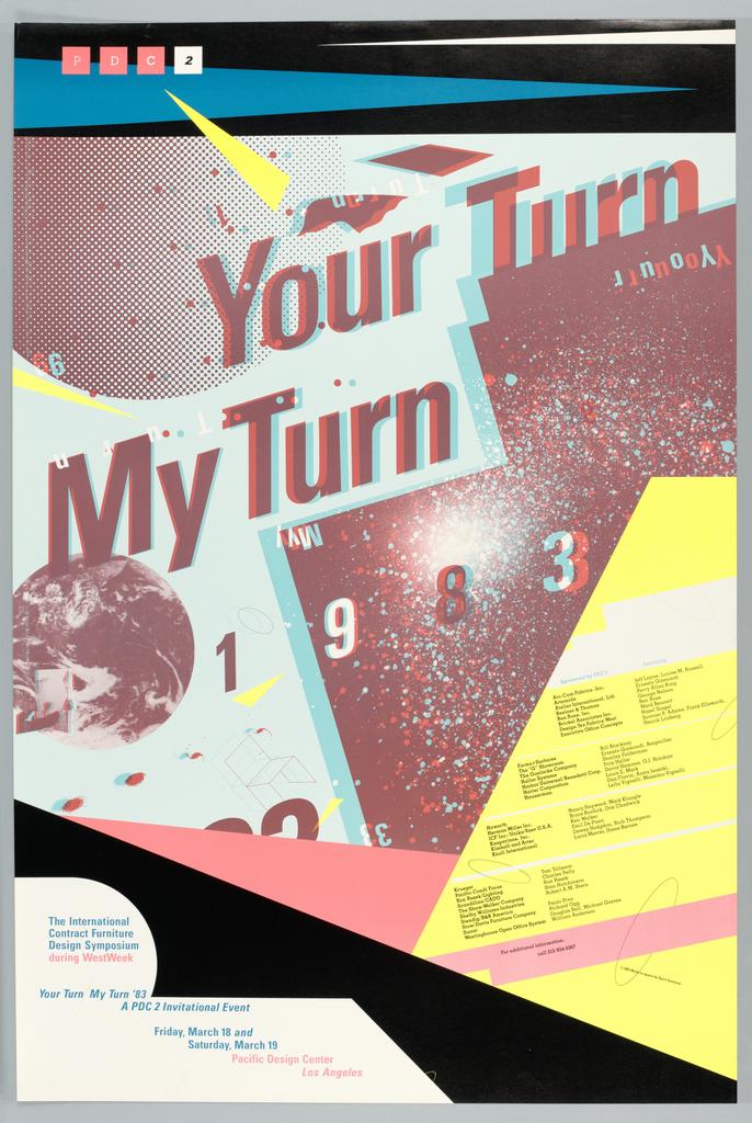 Your Turn, My Turn, PDC 3, 3-D Poster