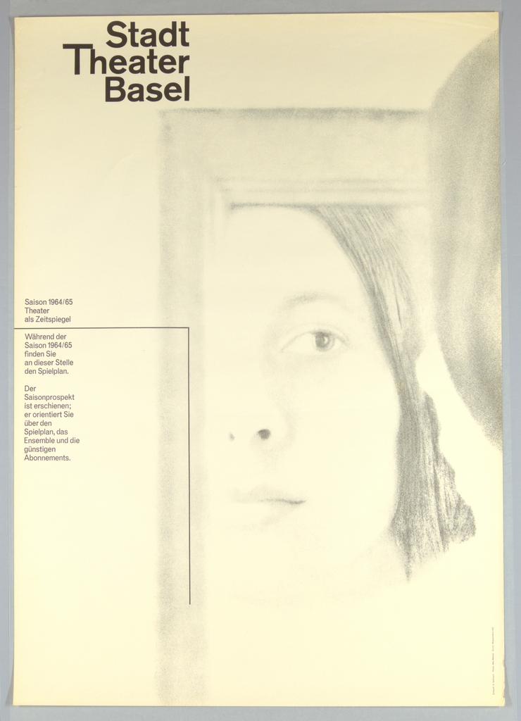 1964/65 Stadttheater Basel [Poster for  the 1964-65 season of the City Theater, Basel]