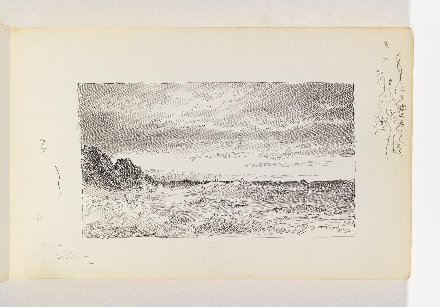 Choppy Sea and Cliffs