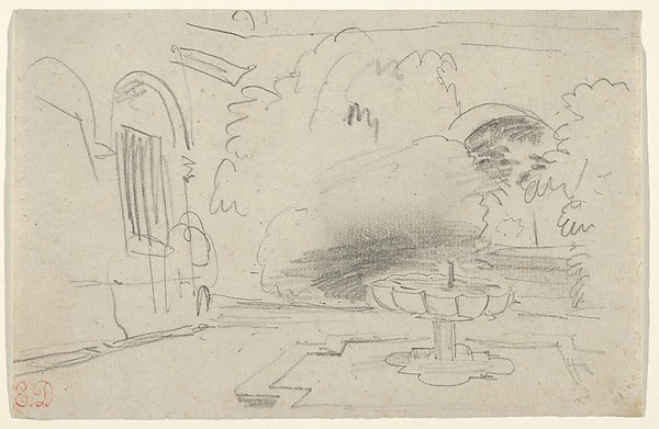 Courtyard with a Fountain