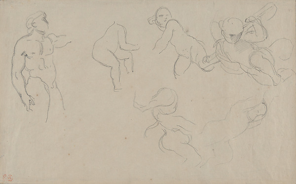 Figure Studies for the Salon du Roi, Palais Bourbon