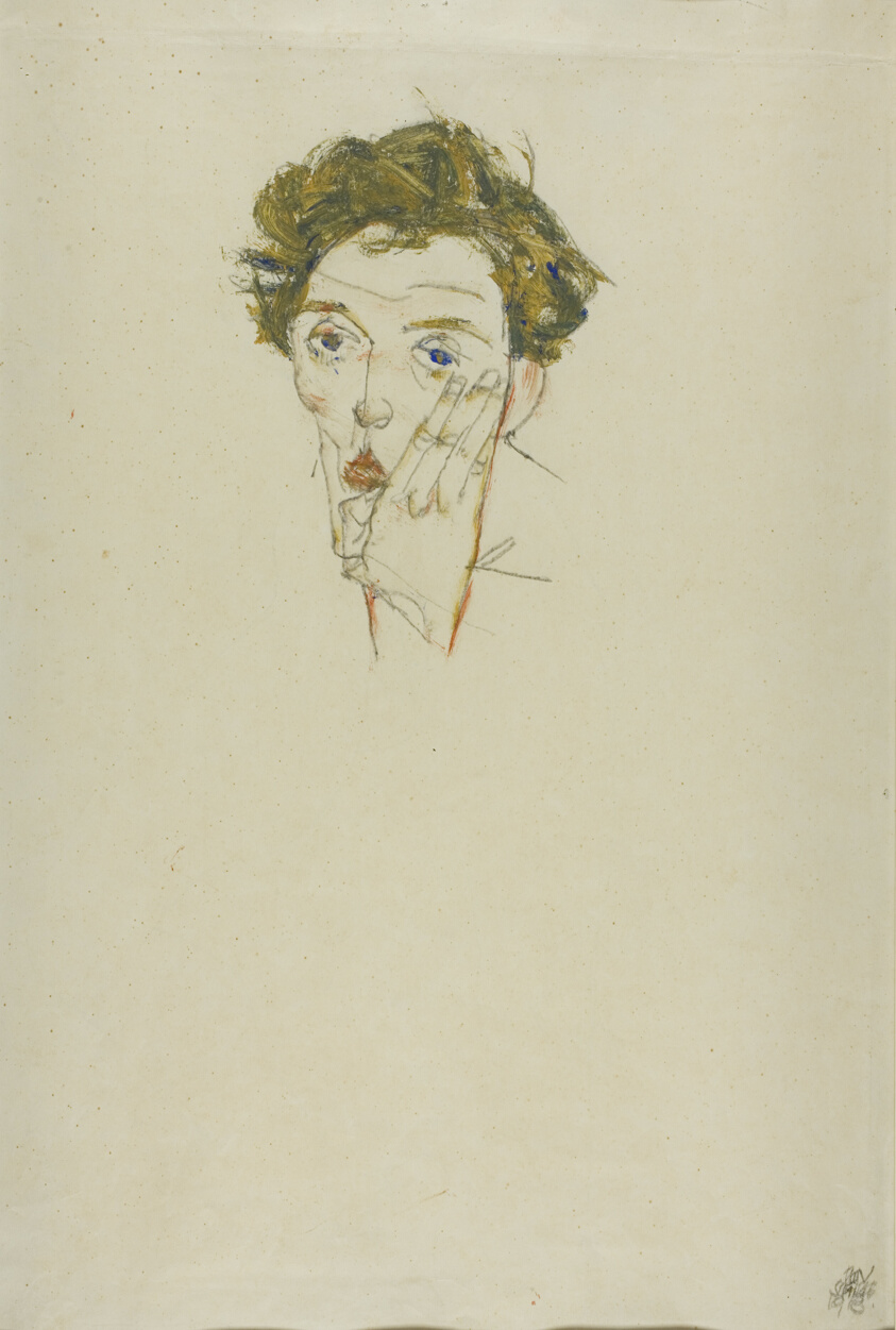 Self-Portrait (recto); Female Nude Reclining (verso)