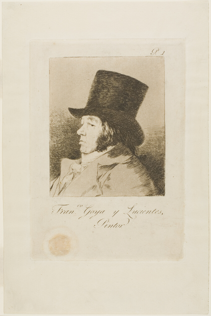 Francisco de Goya y Lucientes, Painter, plate one from Los Caprichos