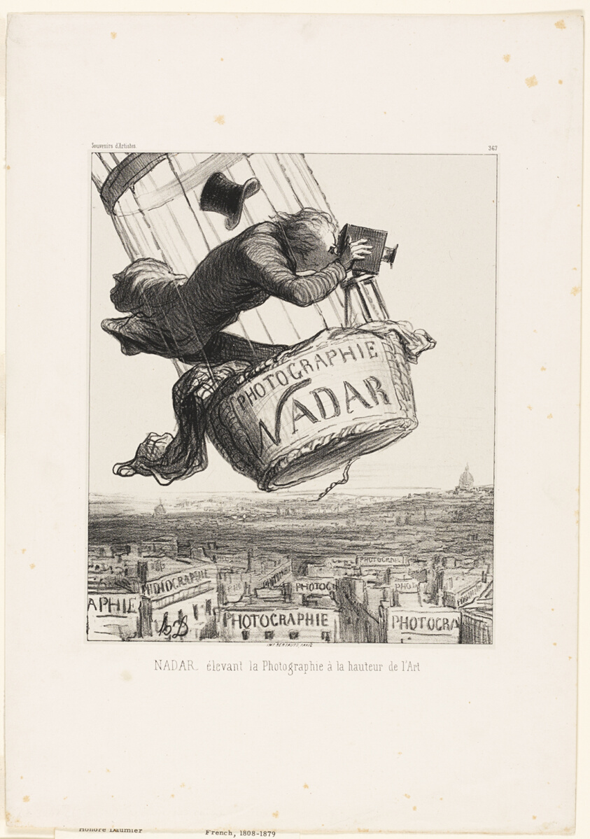 Nadar Elevating Photography to the Heights of Art, plate 367 from Souvenirs d’artistes
