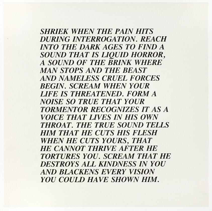 Untitled (Shriek When the Pain Hits..), from Inflammatory Essays