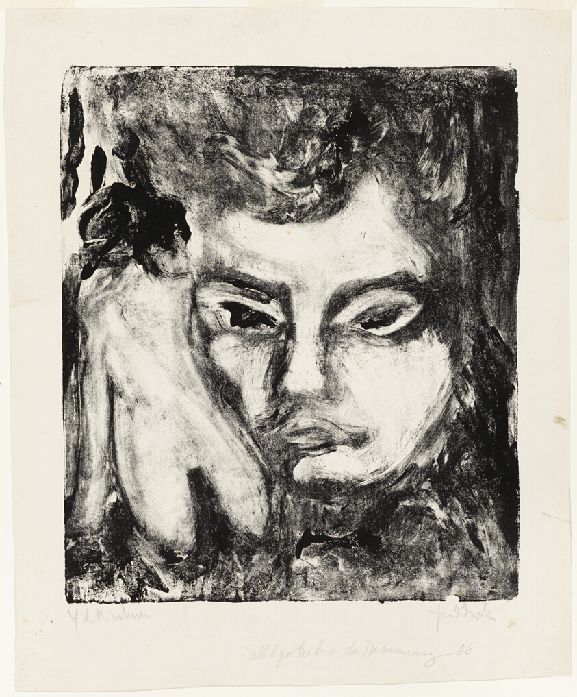 Man's Head with Nude