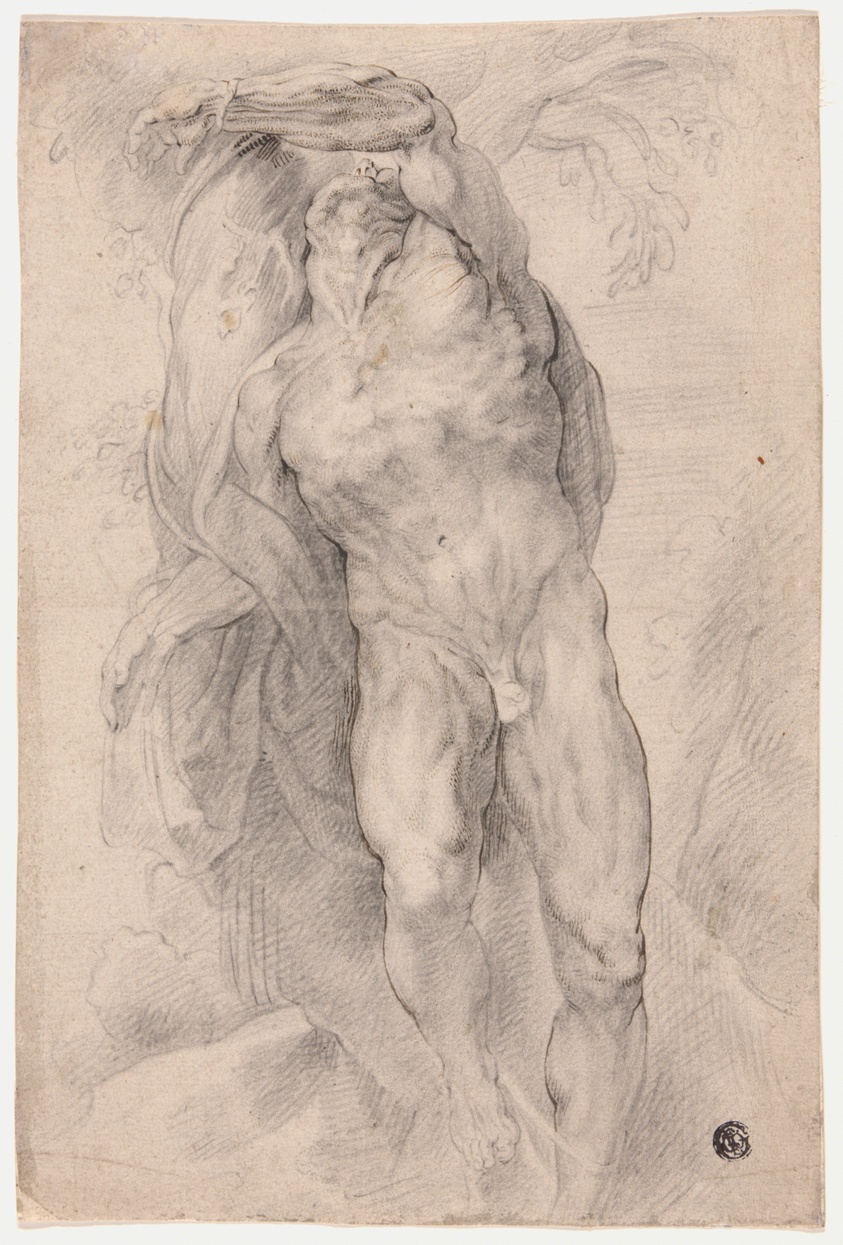 Male Nude Tied to Tree