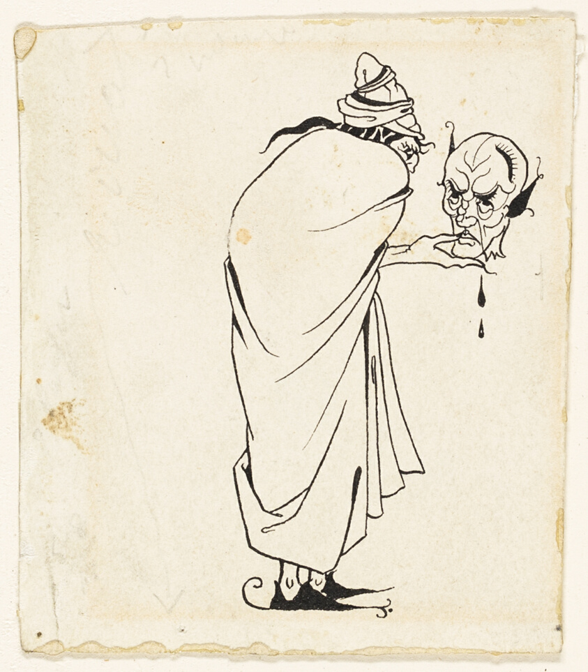 Man with Skull