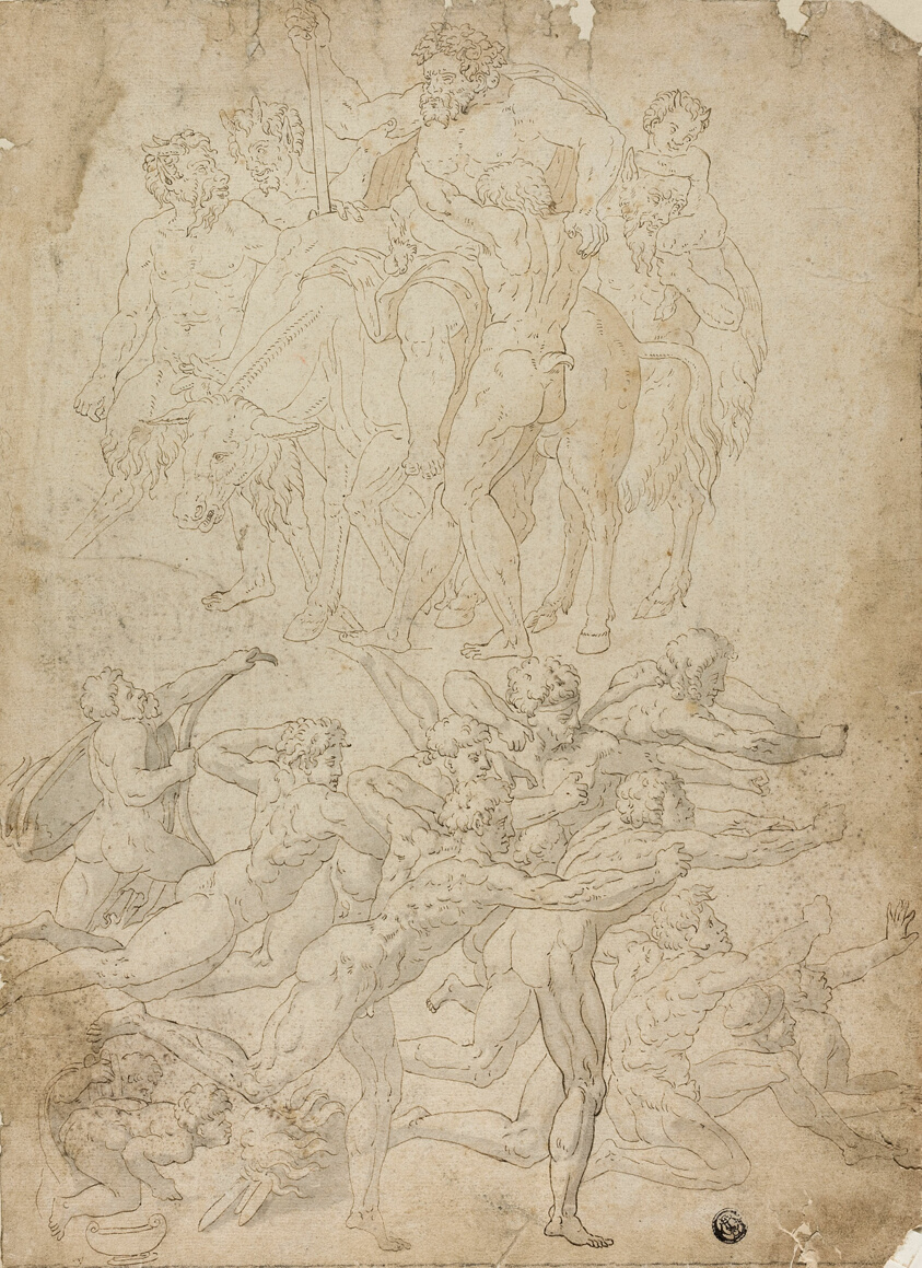 Archers Shooting at a Herm, Triumph of Bacchus, and Other Studies